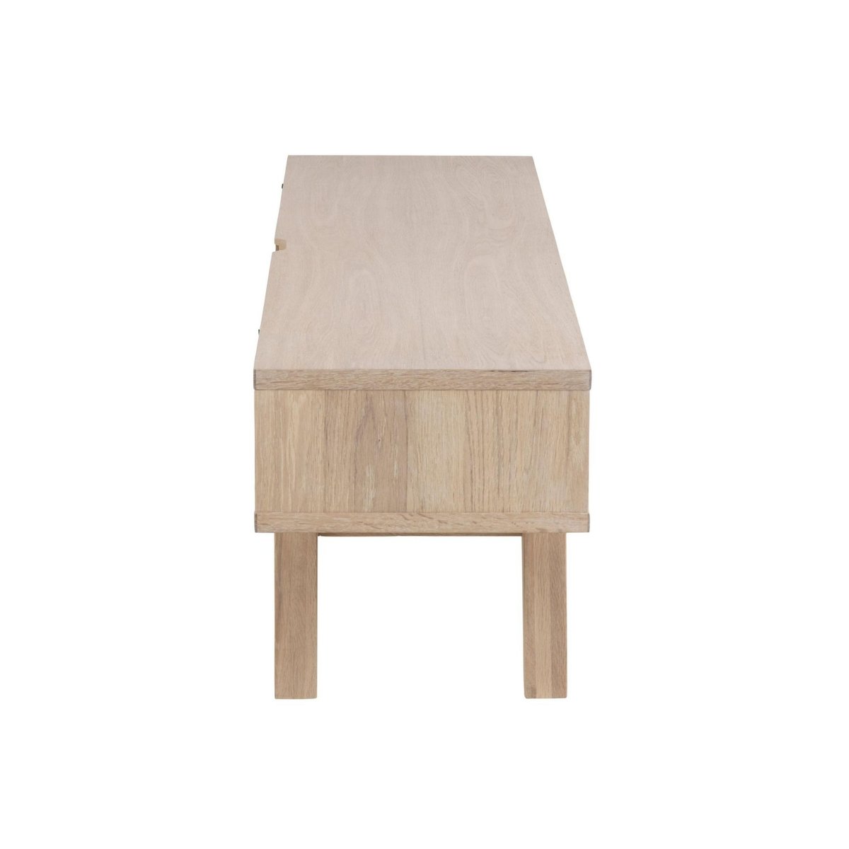 Meuble TV scandinave en chêne blanchi - ALISIA bois clair, HELLIN, DEPUIS 1862