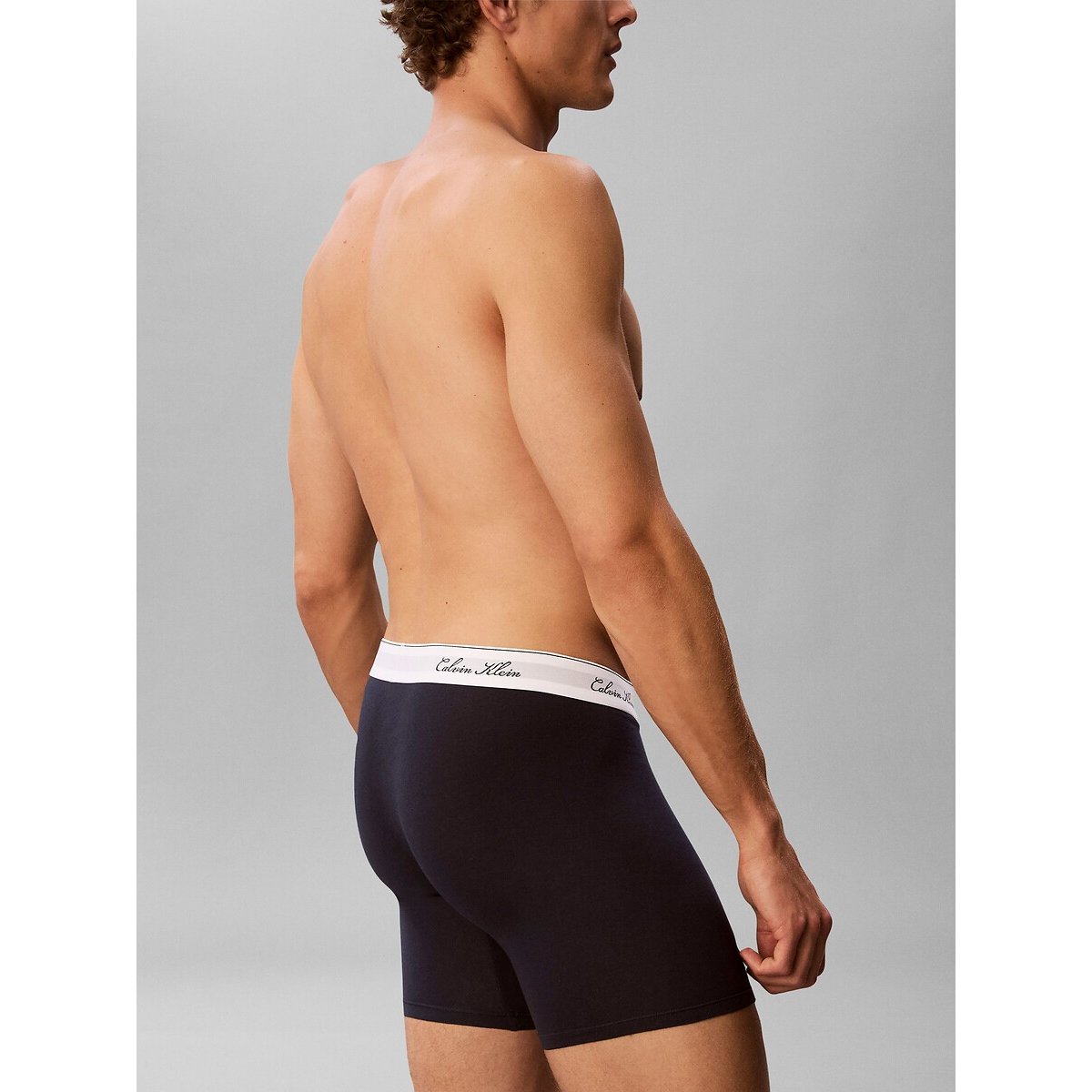3er-Pack Boxershorts Icon Cotton Stretch schwarz+dunkelgrau+grau, CALVIN KLEIN UNDERWEAR