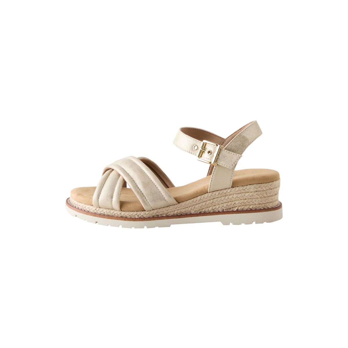 Chaussures compensées à brides croisées doré, NEXT