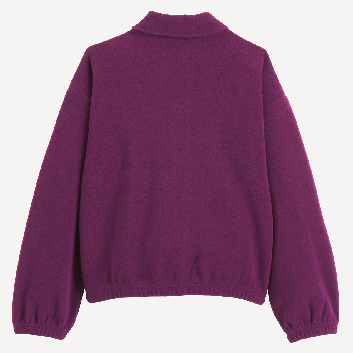 Veste zippée en polaire bordeaux, LA REDOUTE COLLECTIONS
