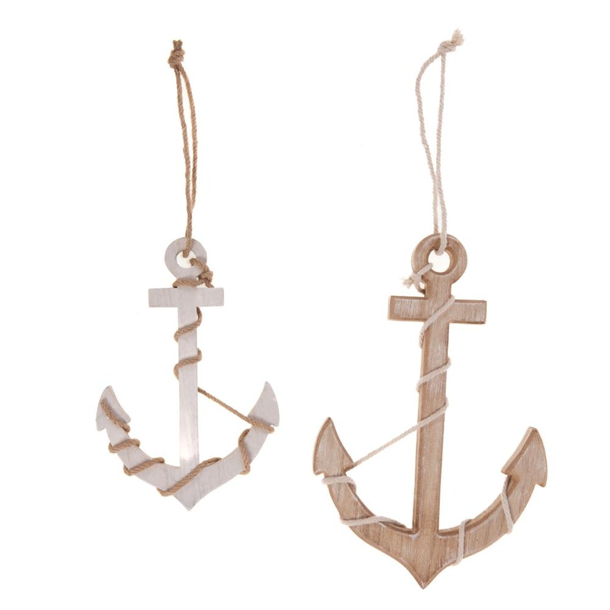 Set de 2 encres bateau bois marron, AMADEUS