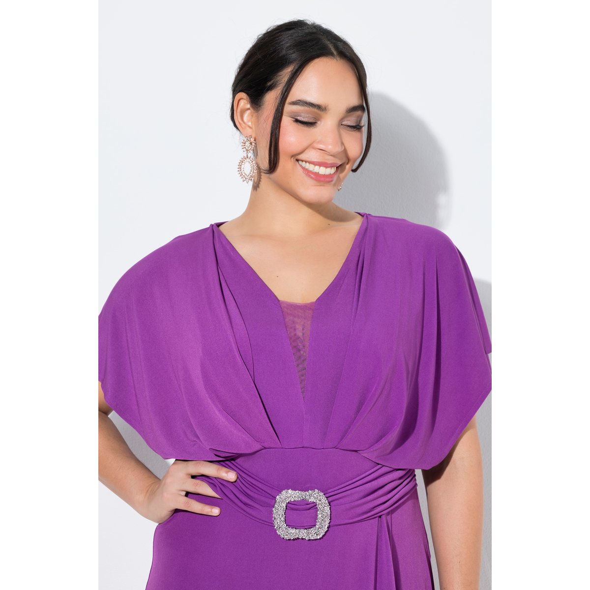 Robe maxi avec ceinture fantaisie baie, ULLA POPKEN