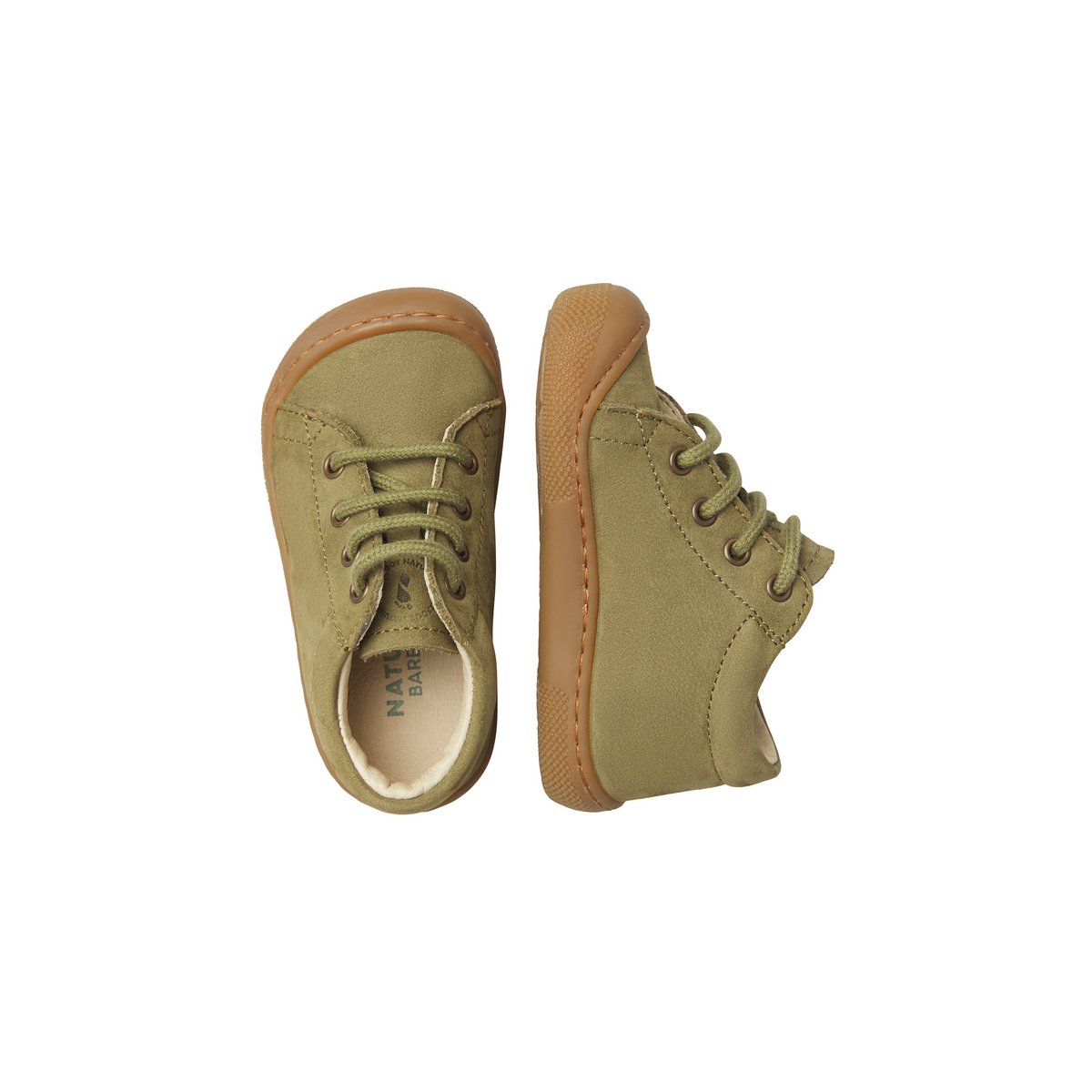 Chaussures barefoot en cuir BAREFOOT AMUR kaki-, NATURINO