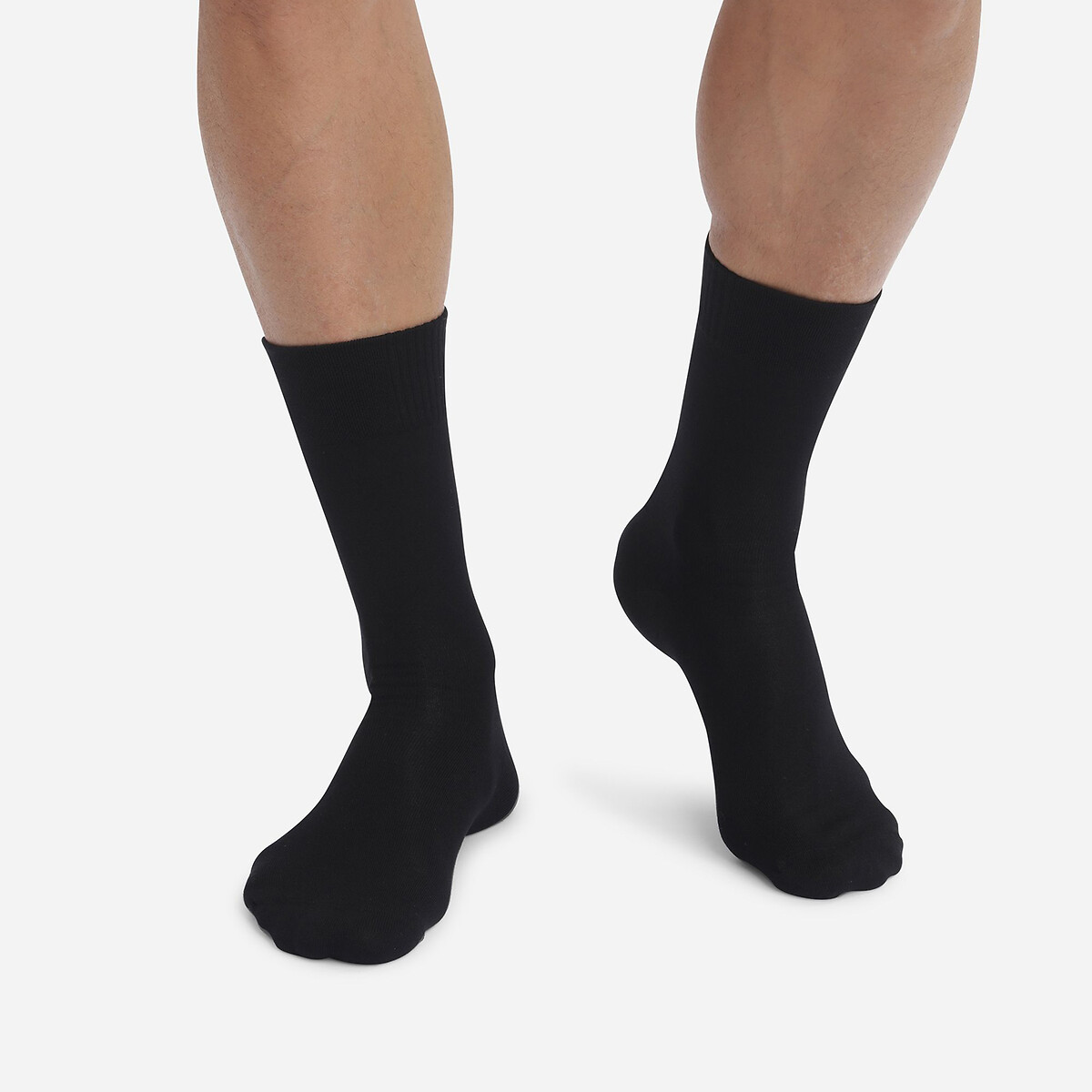 Lot de 2 paires de chaussettes Bambou noir + noir, DIM