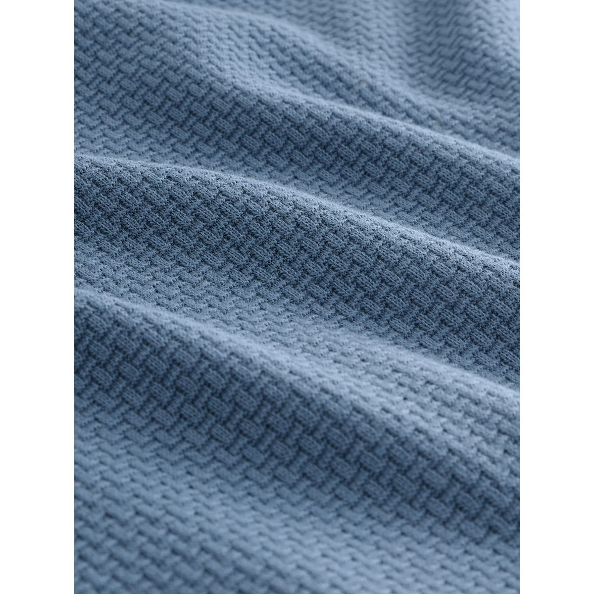 Polo texturé à manches longues edit bleu, NEXT