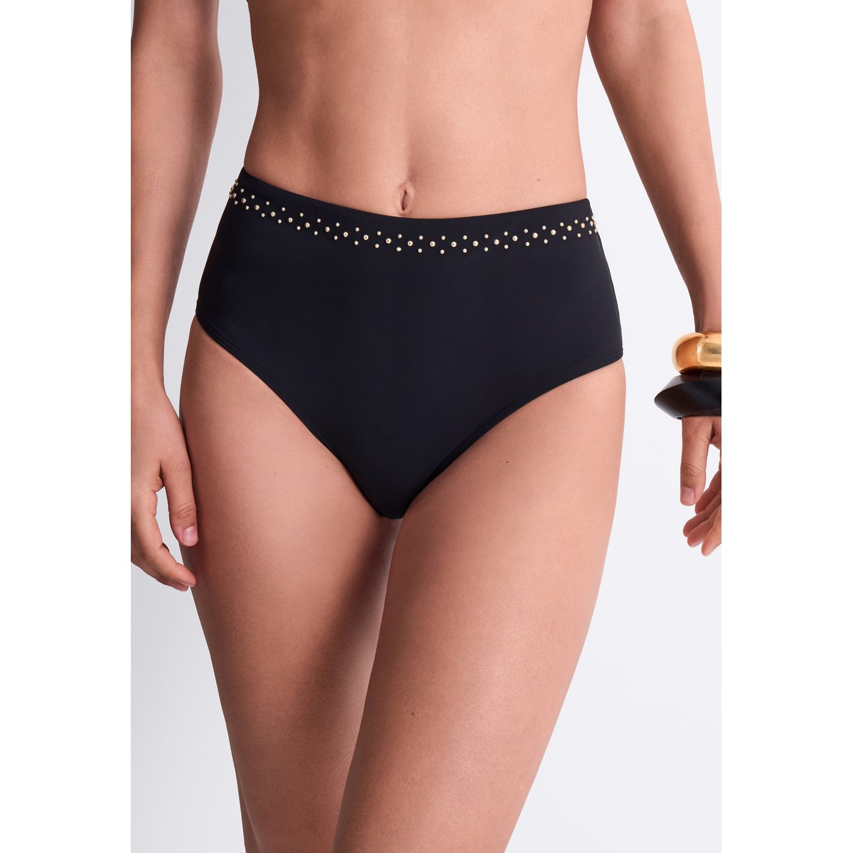 Bas de maillot de bain taille haute Summer Stars. noir, AUBADE