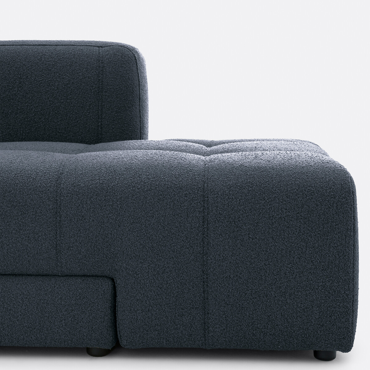 Sofá cama recto, de rizo fino, FANO azul , LA REDOUTE INTERIEURS