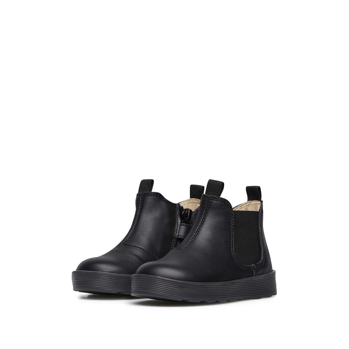 Bottines Beatle En Cuir De Veau Lamé Tarbell noir, FALCOTTO