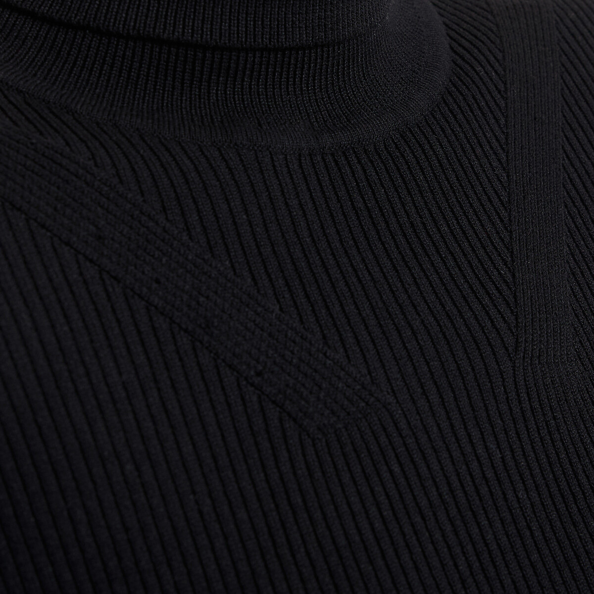 Pull col roulé en fine maille noir, LA REDOUTE COLLECTIONS