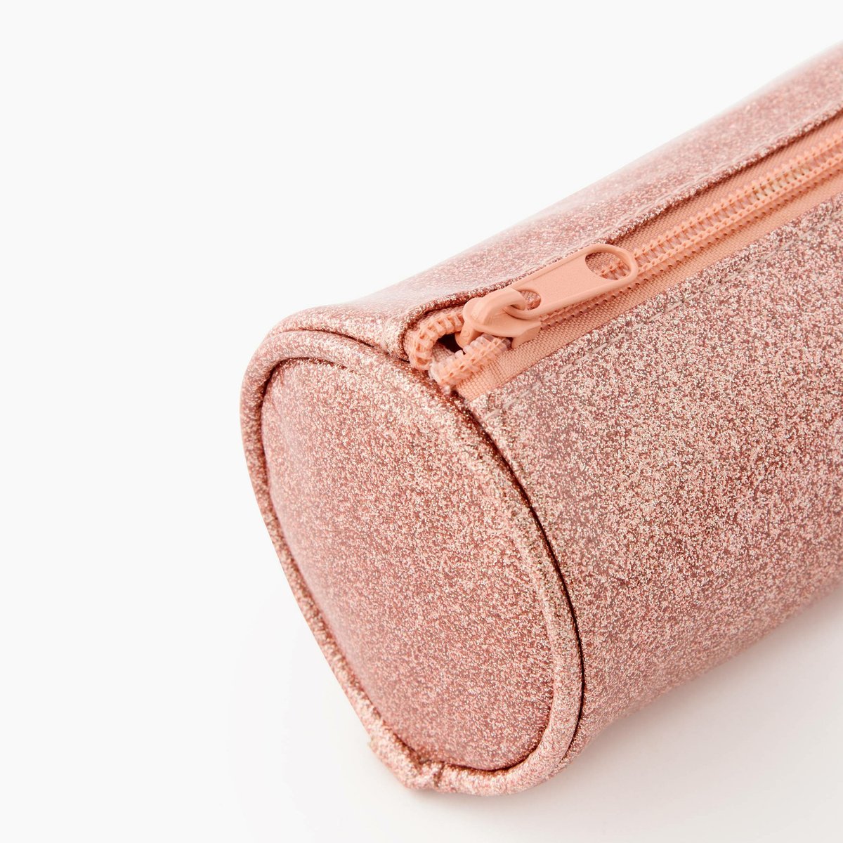 Trousse ronde paillettes rose pale, MONOPRIX