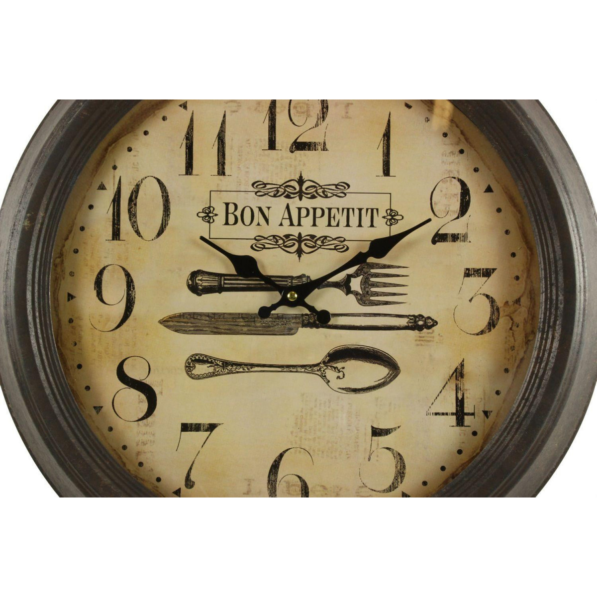 Horloge ancienne murale bon appétit blanc, DECORATION D’AUTREFOIS