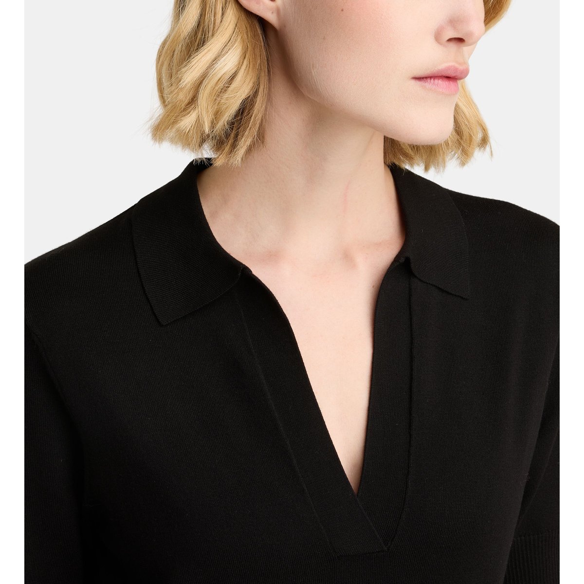 Robe midi nya polo dress droite ceinture noir, GALERIES LAFAYETTE
