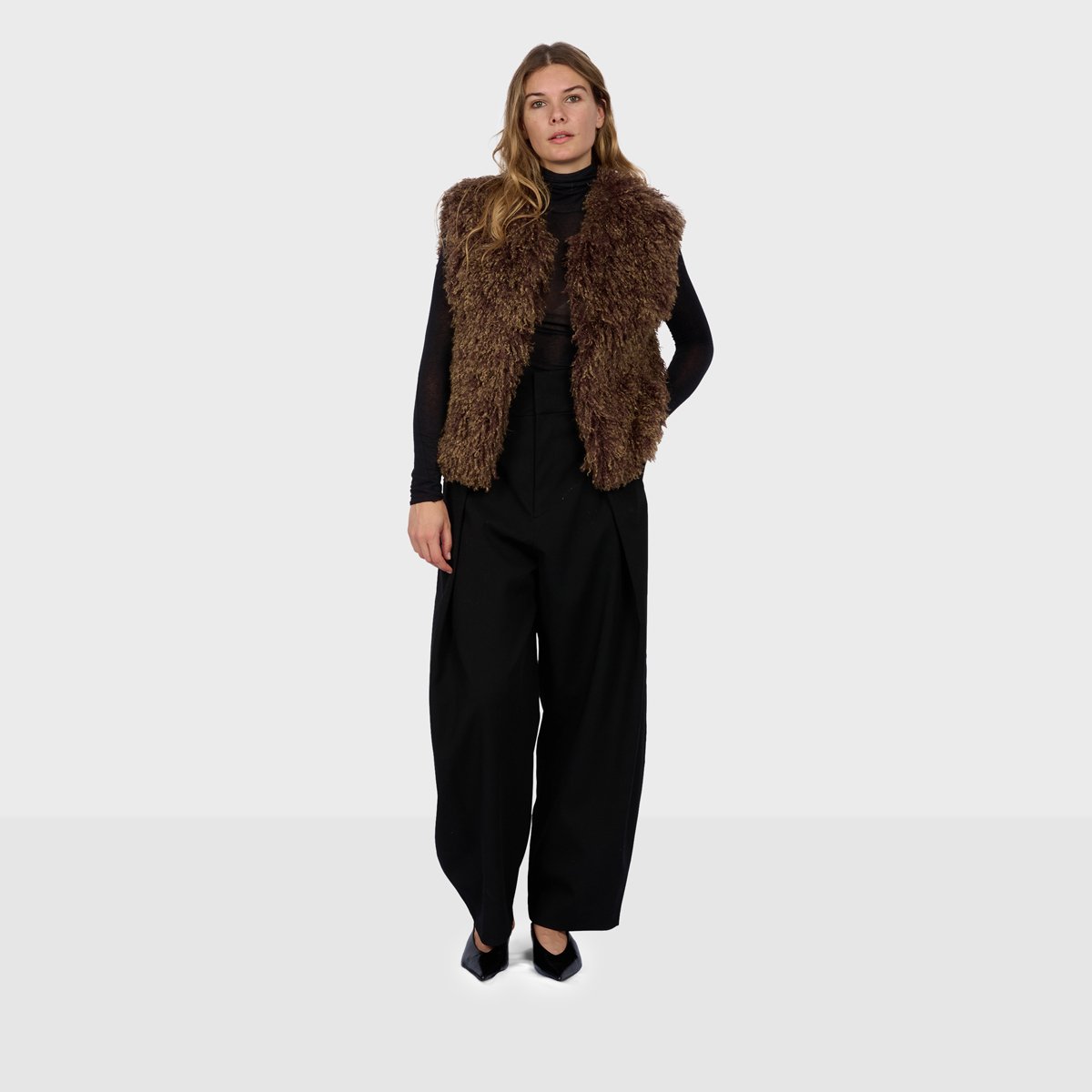Gilet sans manches à coupe classique BETH bronze, OAKWOOD