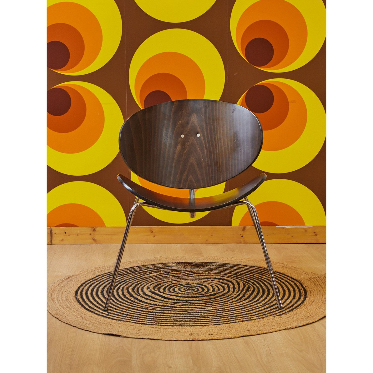 Paire de fauteuils en bois Jakob N°1375 - Bon état bois foncé, DEBONGOUT