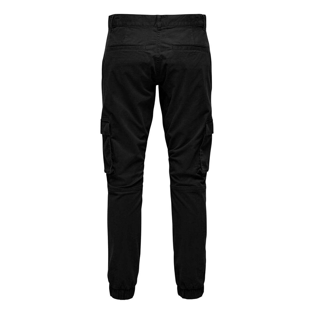 Pantalon cargo en coton Cam noir, ONLY & SONS
