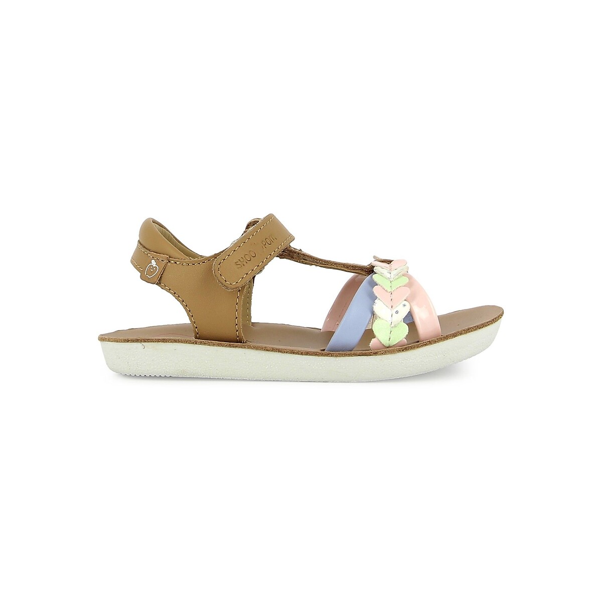Kids Goa Tresse Love Touch 'n' Close Sandals camel, SHOO POM