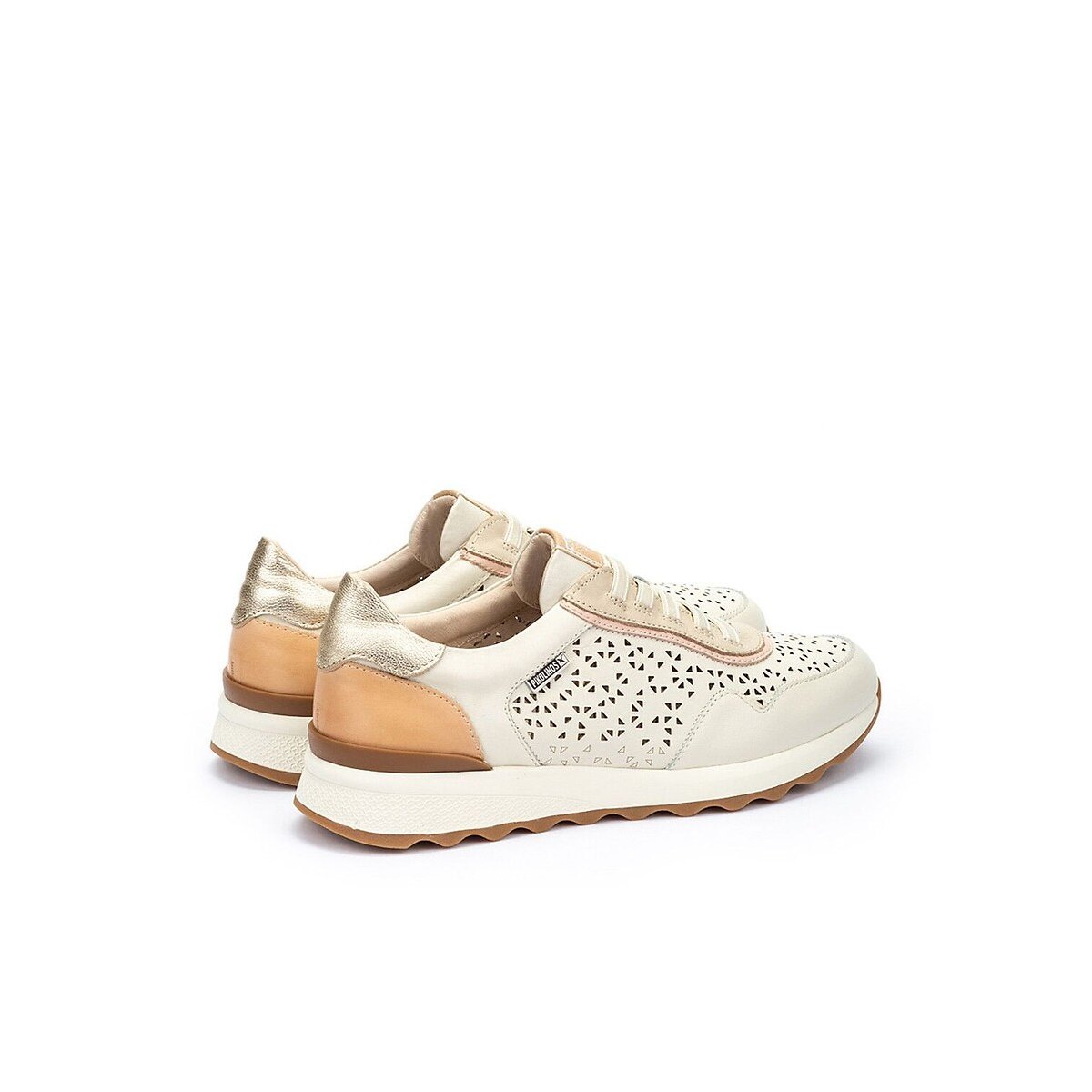 Arrecife Openwork Leather Trainers white, PIKOLINOS