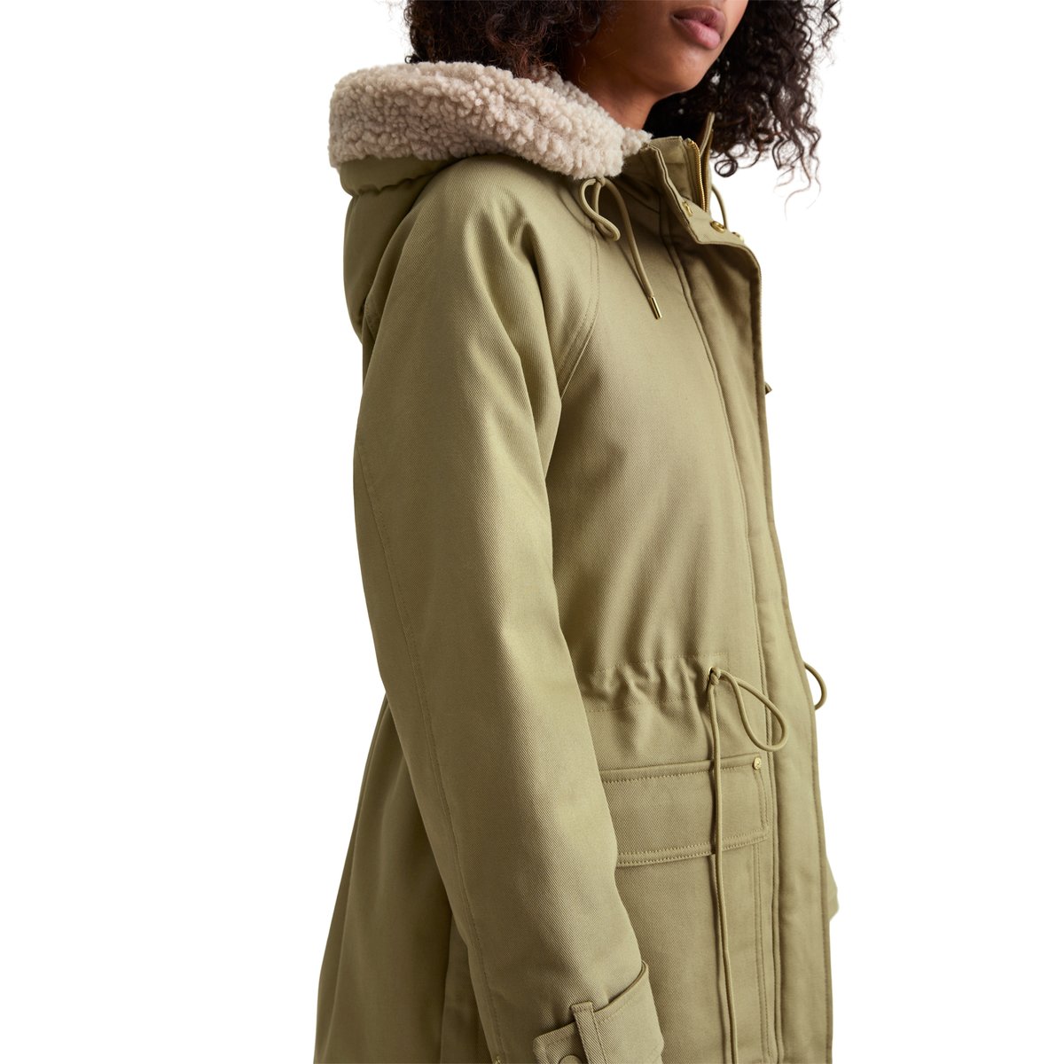 Veste outdoor oversize en sergé de coton bio stretch vert, MARC O’POLO DENIM