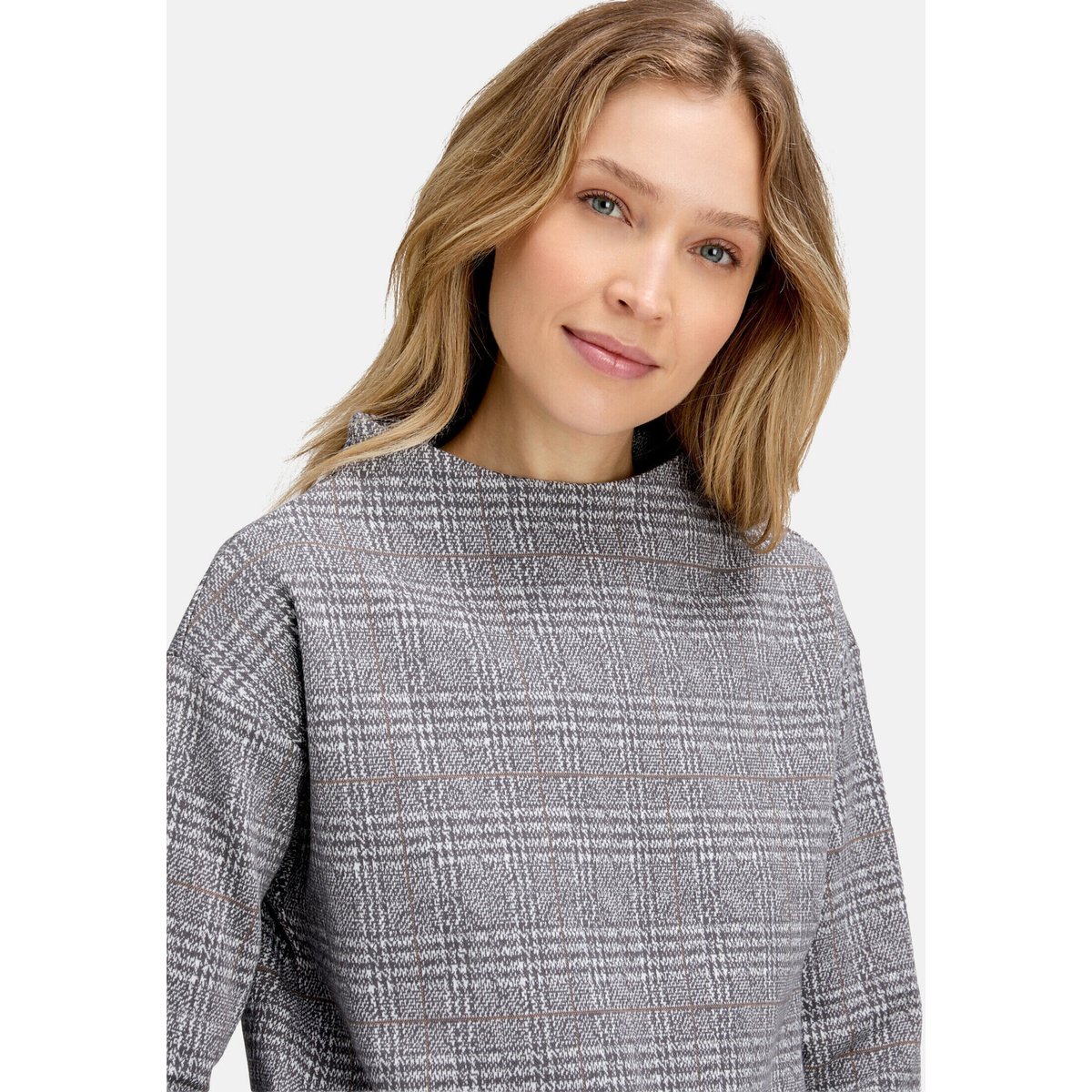 Sweat-shirt à col gris/beige, BETTY BARCLAY
