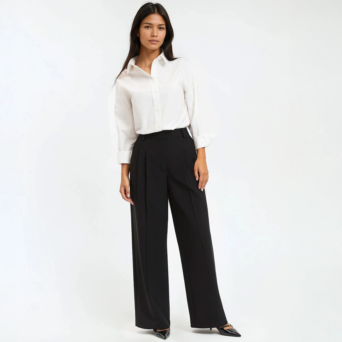Pantalon large à pinces noir, LA REDOUTE COLLECTIONS