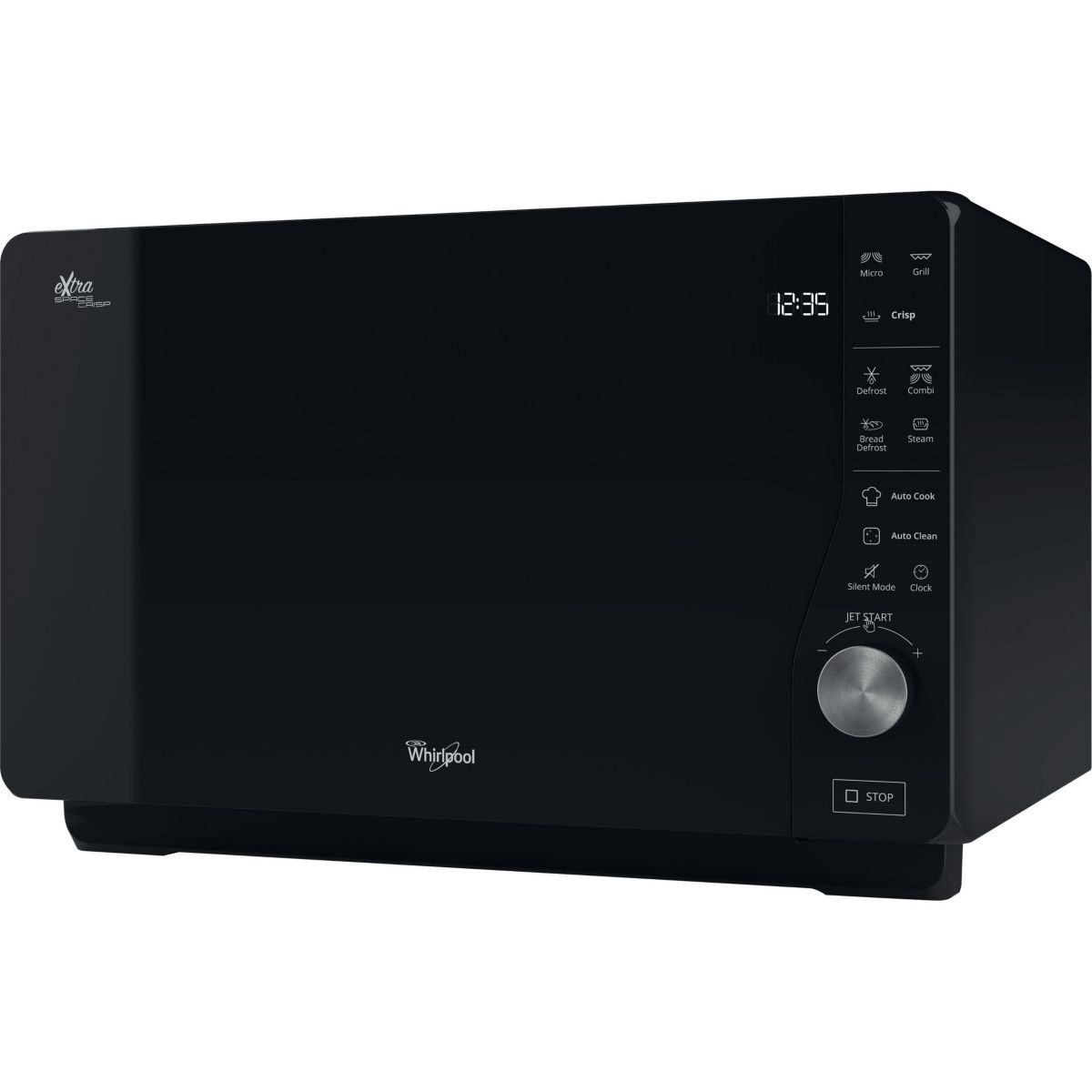Micro ondes grill MWF427NB ExtraSpace crisp noir, WHIRLPOOL