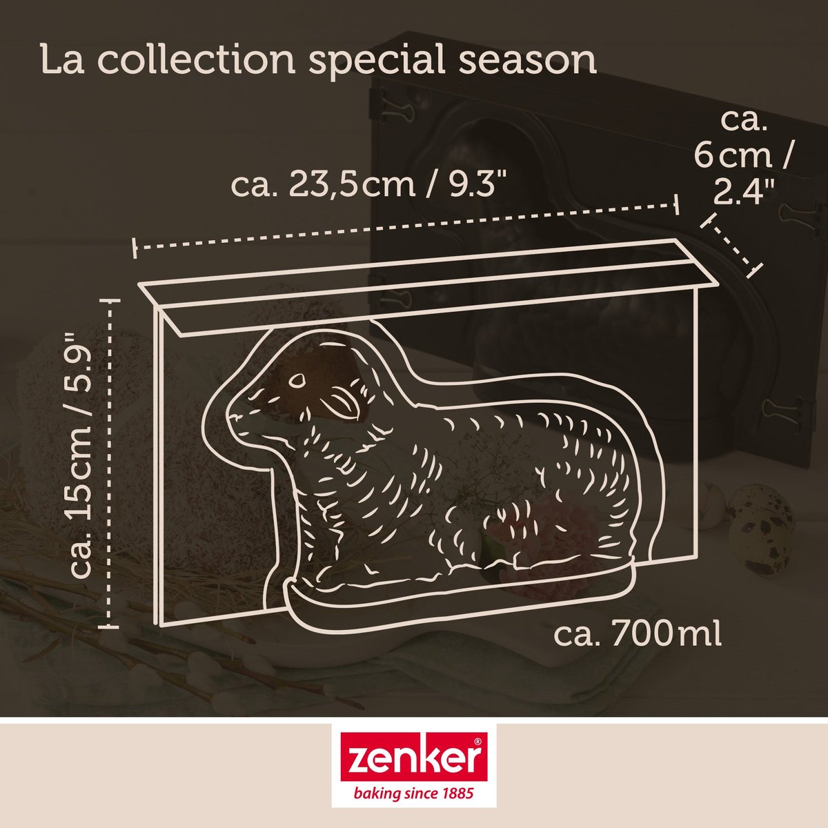 Set de 4 ustensiles de pâtisserie moule à gâteaux SPÉCIAL SEASON noir, ZENKER