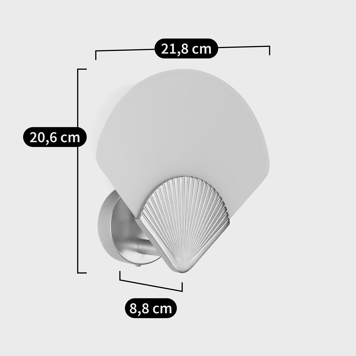 Wandlamp in messing en opaline glas, Alcance messing, LA REDOUTE INTERIEURS
