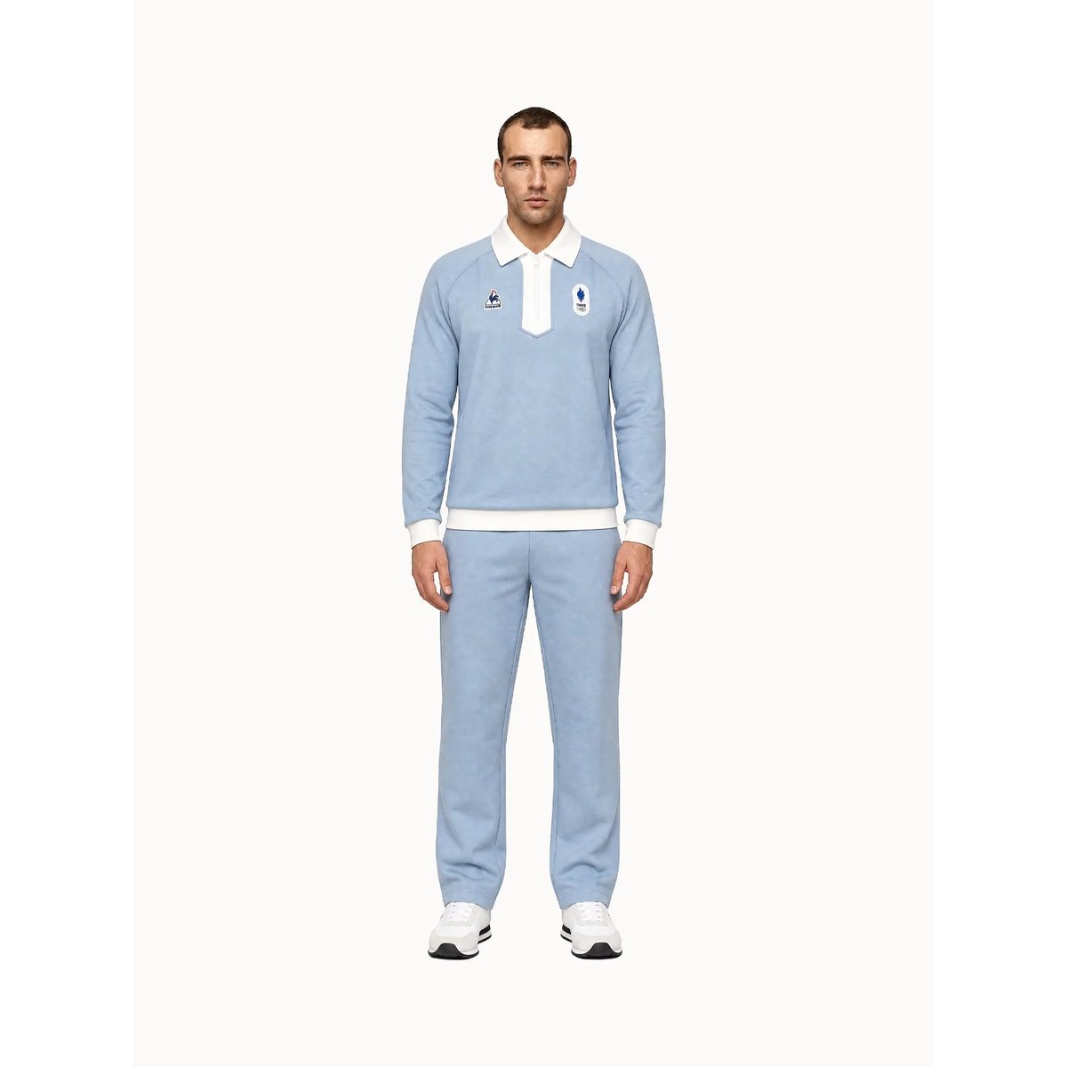 Sweat demi-zippé Équipe de France Olympique 2026 Jeux Olympiques EQUIPE DE FRANCE blue, LE COQ SPORTIF