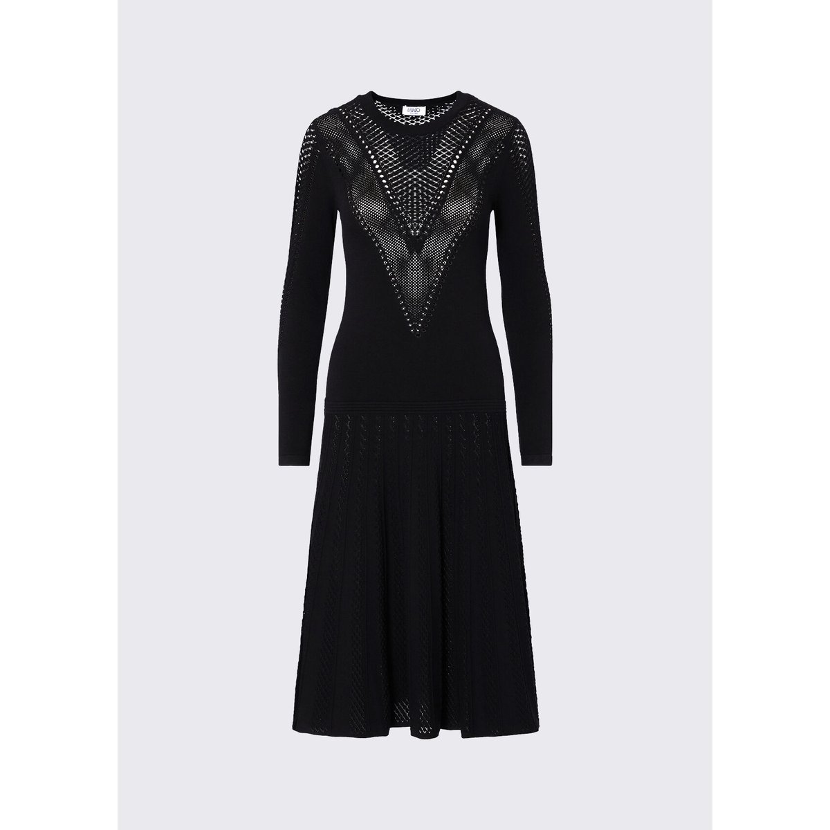 Robe midi en maille noir, LIU JO