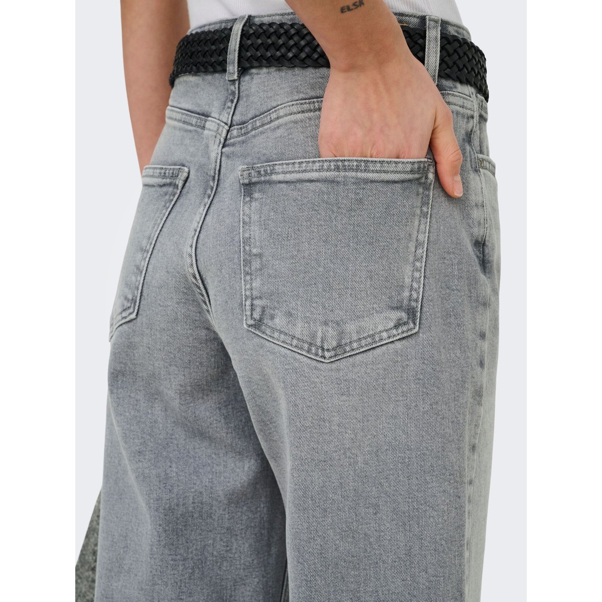 Jean À Jambe Large medium grey denim, ONLY
