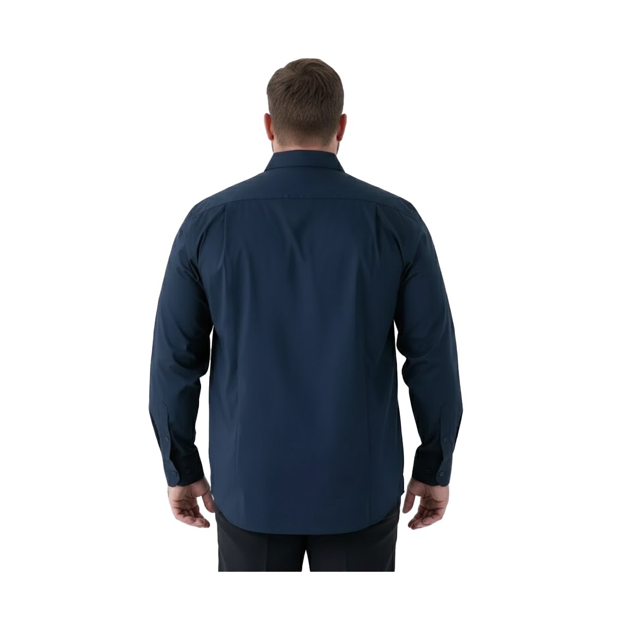 Chemise extensible manches longues grande taille OLIVER noir, DUKE