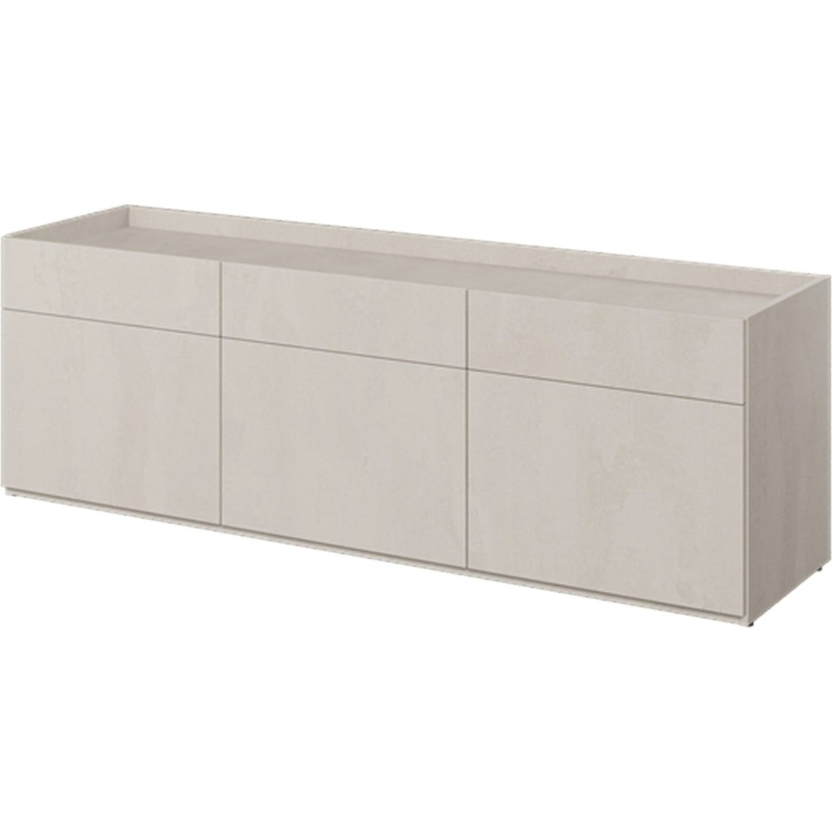 Buffet bas trois portes collection TEEN FLEX beige clair, RECOLLECTION