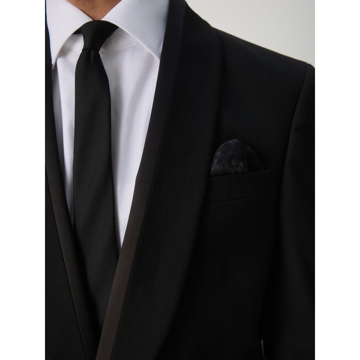 Veste de smoking ajustée noir, NEXT