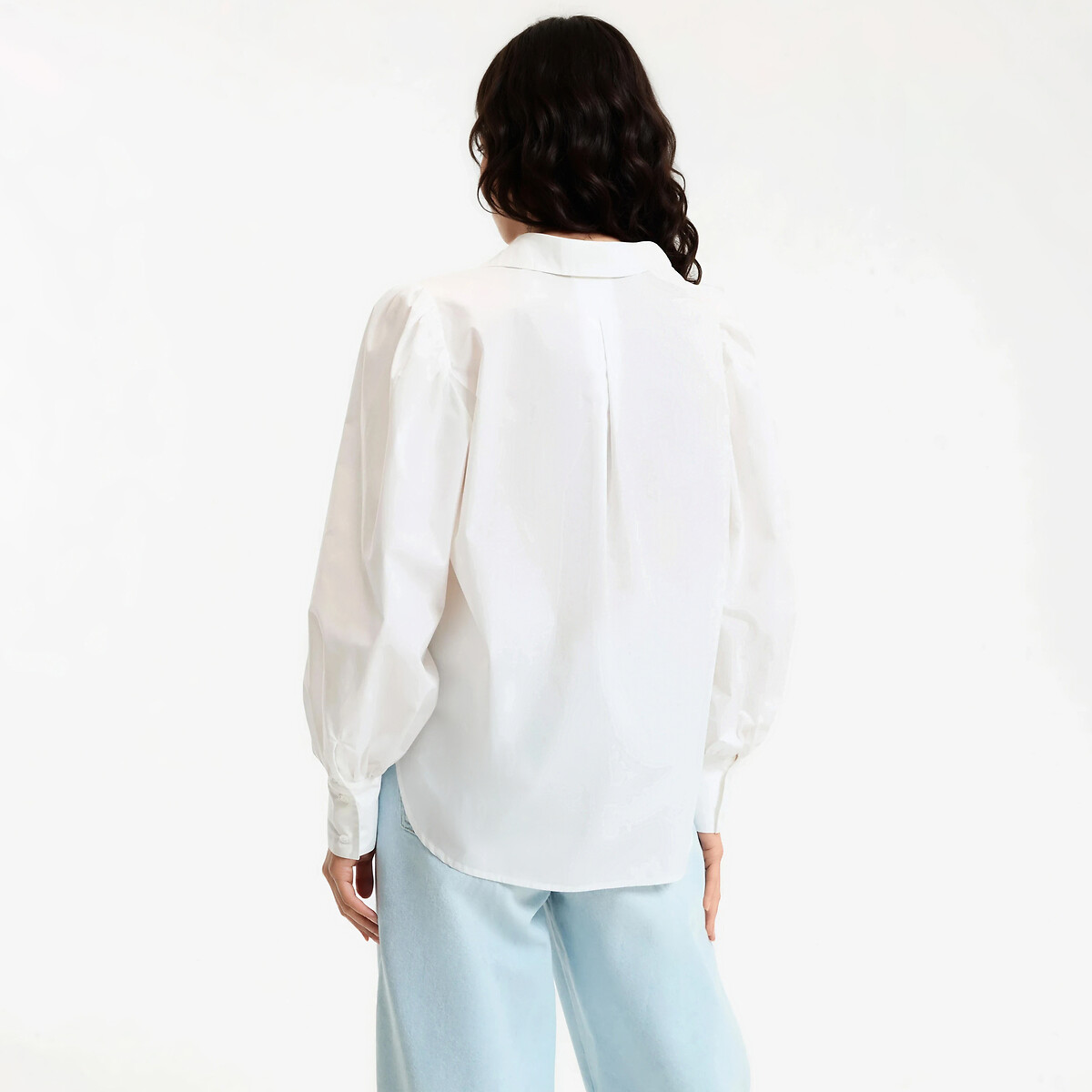 Chemise manches longues bouffantes blanc, LA REDOUTE COLLECTIONS