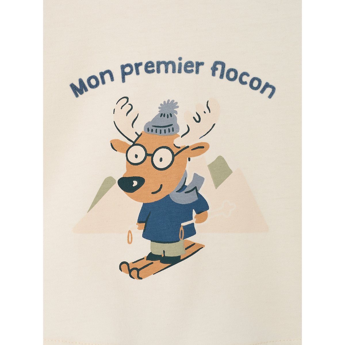 T-shirt manches longues écru, VERTBAUDET