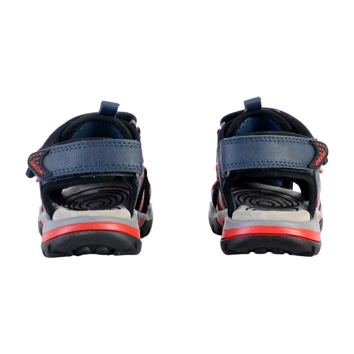Sandale Cuir  Borealis marine/rouge, GEOX