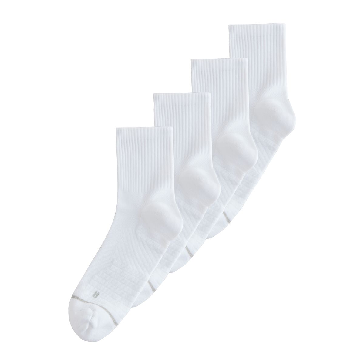 Chaussettes de sport mi-hautes, 4 paires blanc, NEXT
