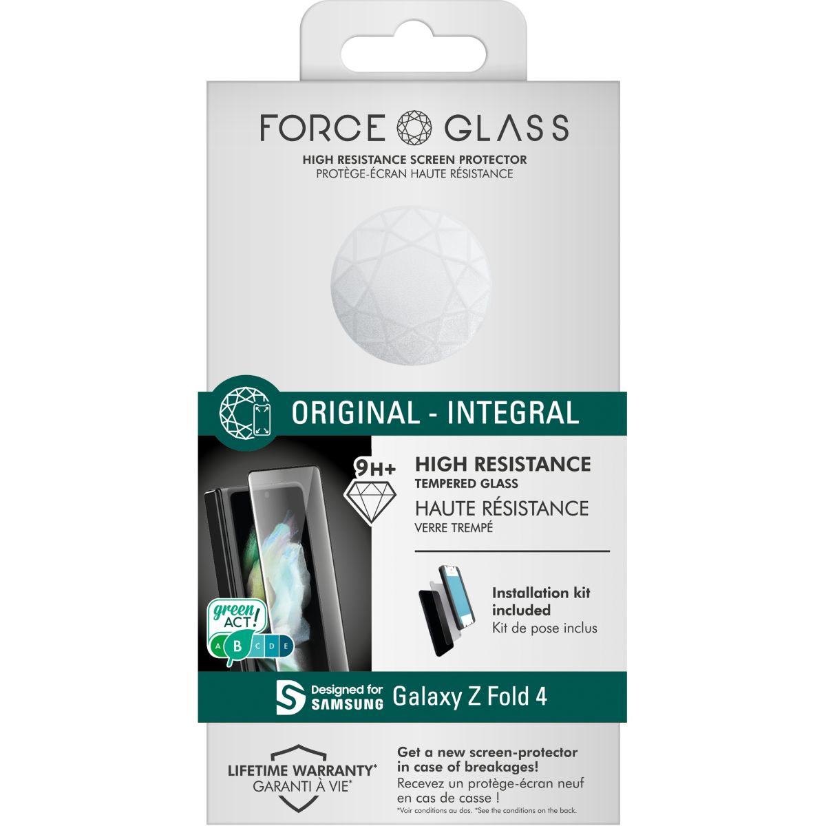 Protège écran Samsung Z Fold 4 transparent, FORCE GLASS