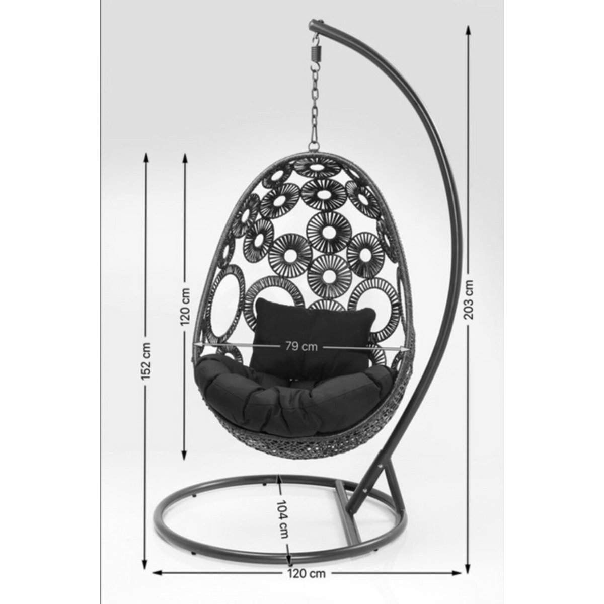 Fauteuil suspendu, IBIZA blanc, KARE DESIGN