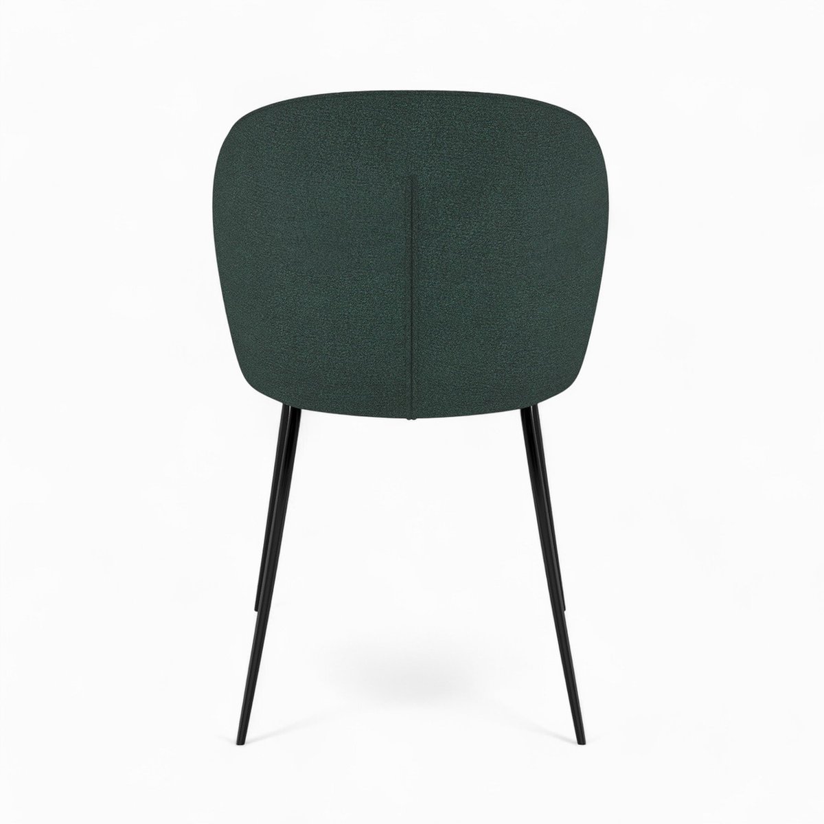 Pack 4 chaises en tissu bouclé - GROOM jaune et vert, MAISON PAVANE
