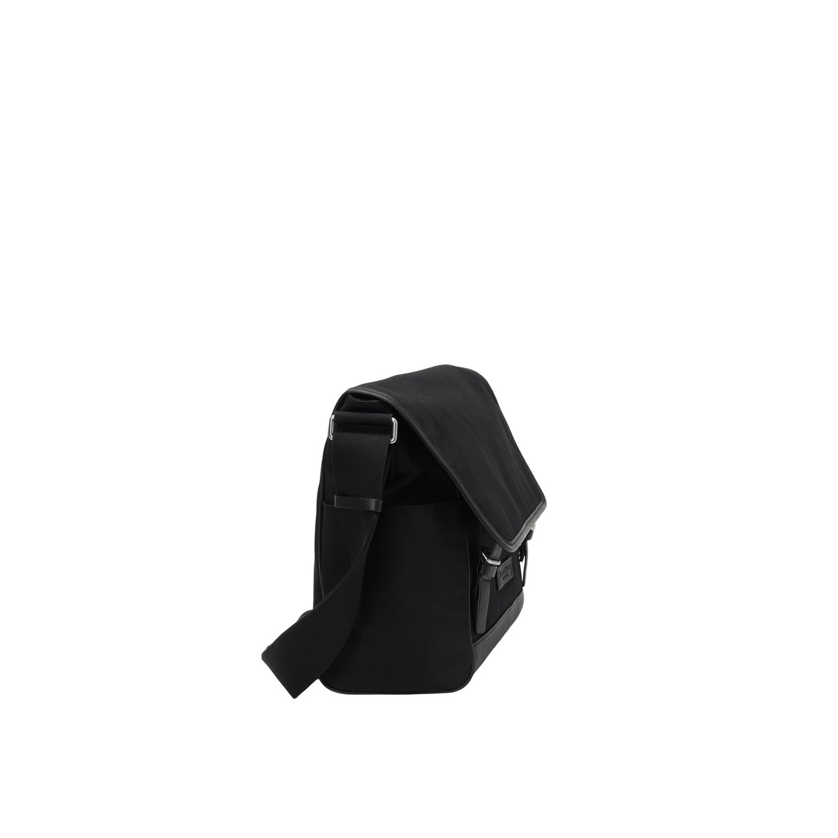Sac de travail en toile, modèle Moa avec détails en cuir véritable noir, MARC O'POLO
