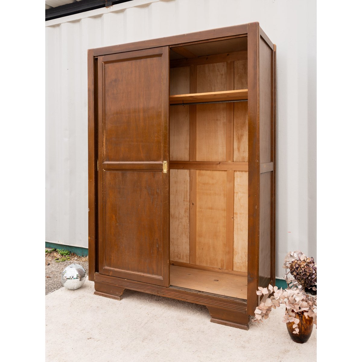 Armoire en bois Blandine N°479 - Bon état bois foncé, DEBONGOUT