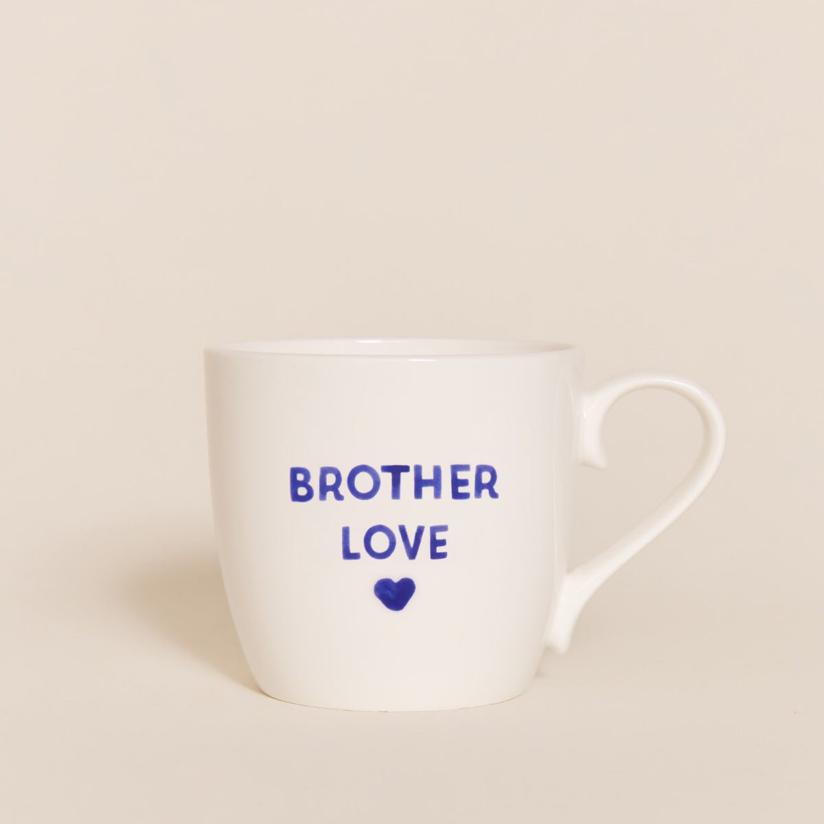Mug Brother love, PETIT CŒUR argent - blanc, EMOI EMOI