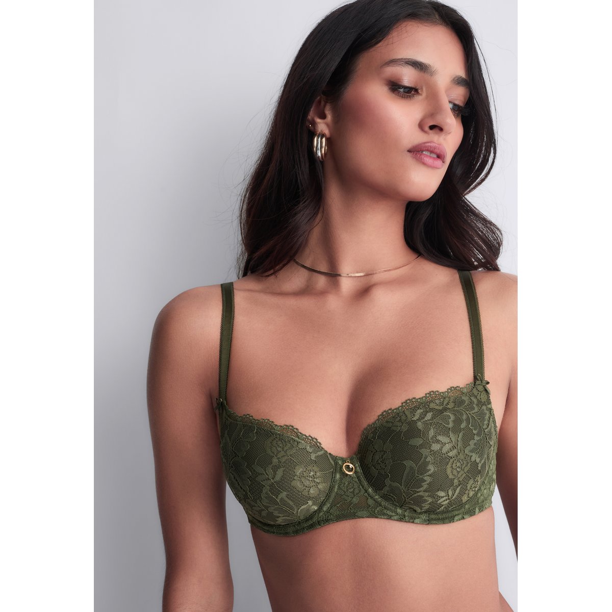 Soutien gorge Corbeille coques Rosessence vert, AUBADE