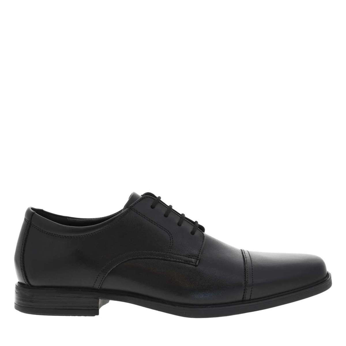 Chaussures richelieu en cuir Howard Cap noir, CLARKS