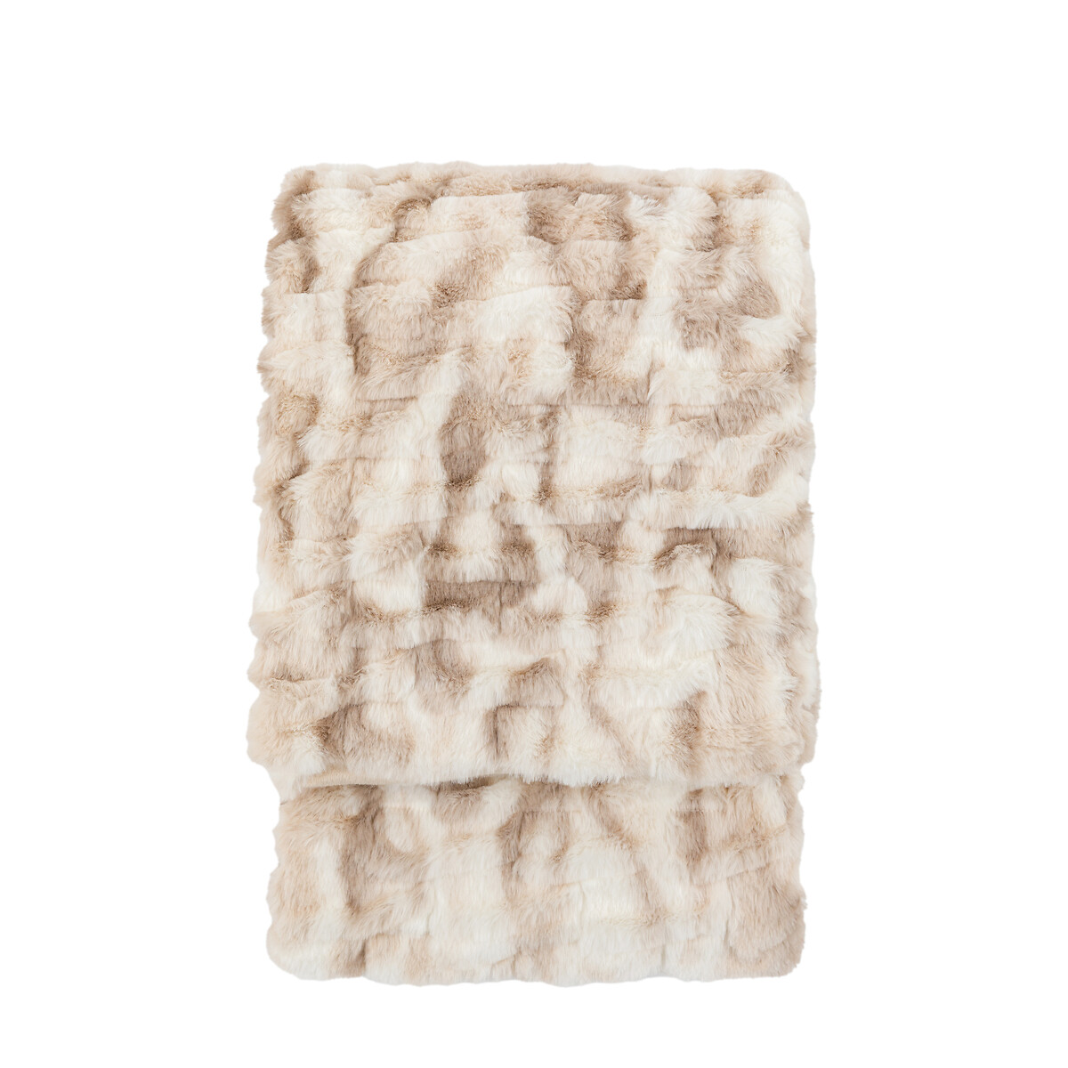 Luxe Ripple Ruched Faux Fur Throw walnut, ÉDITÉ