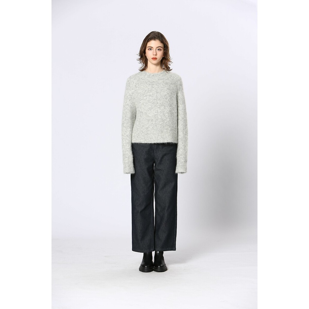 Crew Neck Jumper grey, SEE U SOON