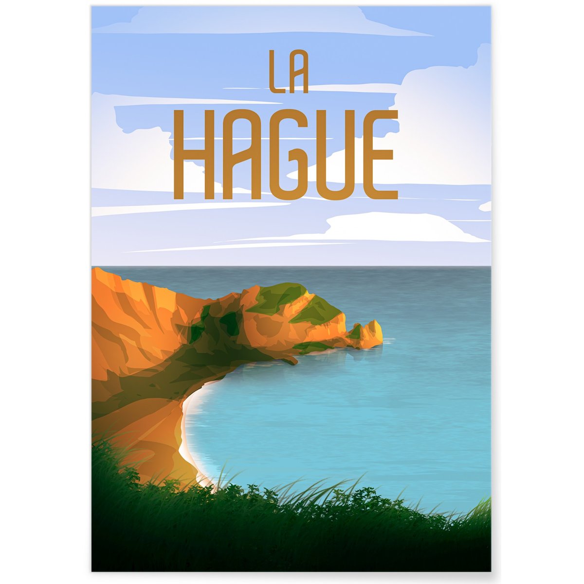 Affiche ville La Hague blanc, L'AFFICHERIE