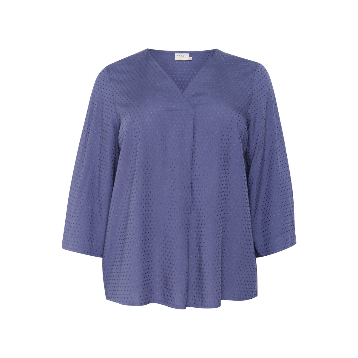 Blouse with long sleeve bleu blue indigo, KAFFE CURVE