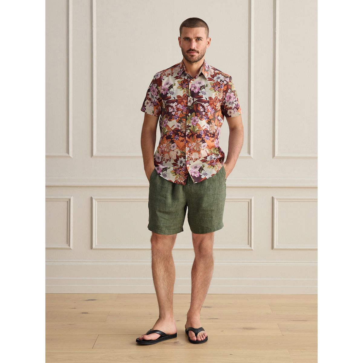 Chemise à manches courtes en coton imprimé multi-couleurs, NEXT